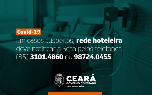 Sesa orienta rede hoteleira do Ceará a notificar casos suspeitos de Covid-19