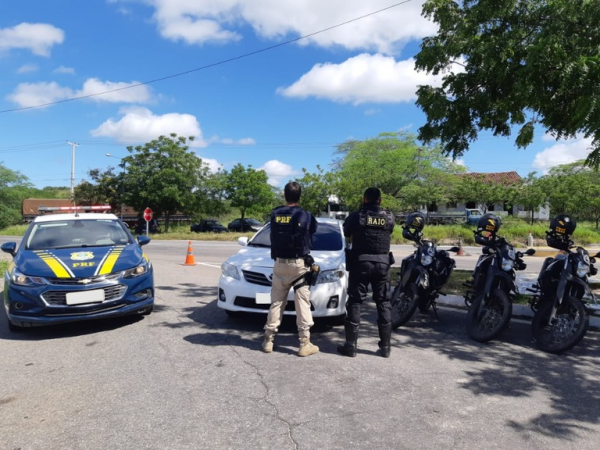 CPRaio da PMCE e PRF apreendem veículo clonado em abordagem policial em Canindé
