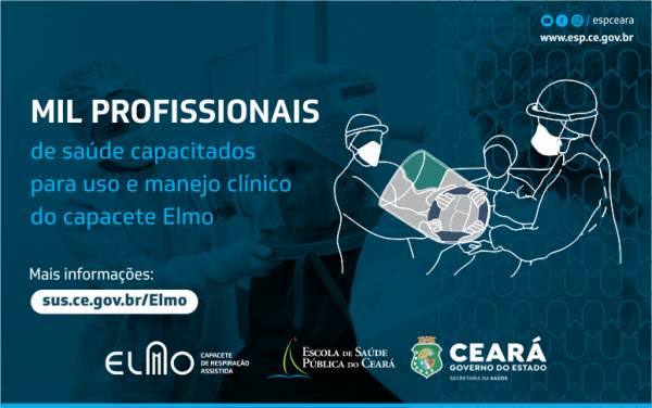Mais de mil profissionais de saúde foram capacitados para uso do capacete Elmo
