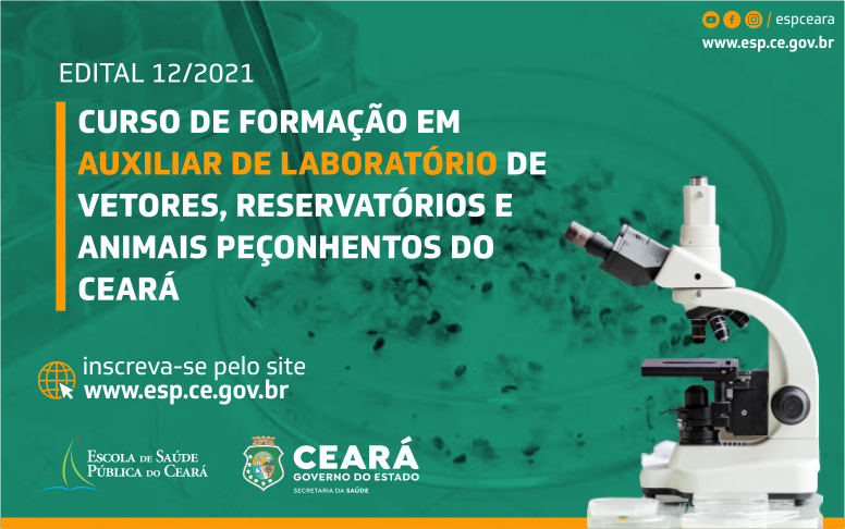 Curso de formação em auxiliar de laboratório de vetores segue com inscrições até terça (29)