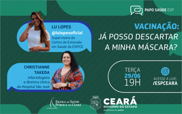 Papo Saúde debate vacinação e uso de máscaras antes e depois de receber o imunizante contra Covid-19