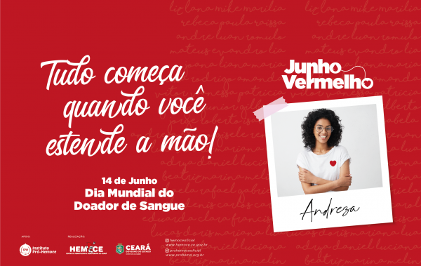 Hemoce celebra Dia Mundial do Doador de Sangue nesta segunda (14)