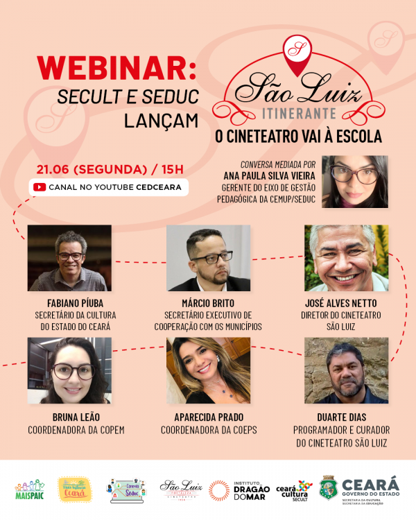 Secult Ceará e Cineteatro São Luiz estreiam parceria com Secretaria da Educação