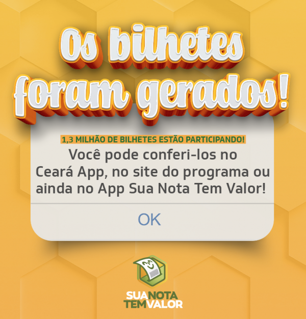 Mais de 1,3 milhão de bilhetes participarão do 11º sorteio do Sua Nota Tem Valor