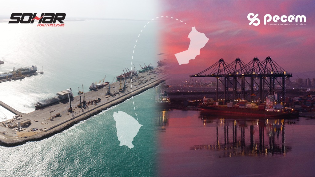 Complexo do Pecém assina Termo de Cooperação com o Porto e Zona Franca de Sohar, em Omã