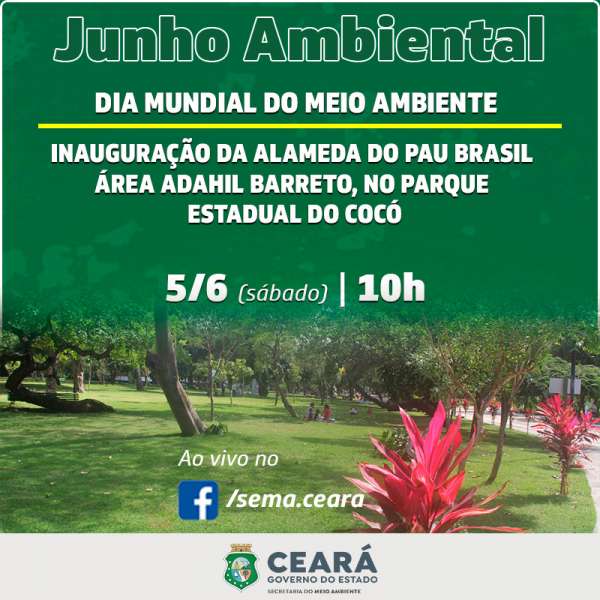 Sema inaugura Alameda Pau Brasil no Espaço Adahil Barreto, do Parque do Cocó
