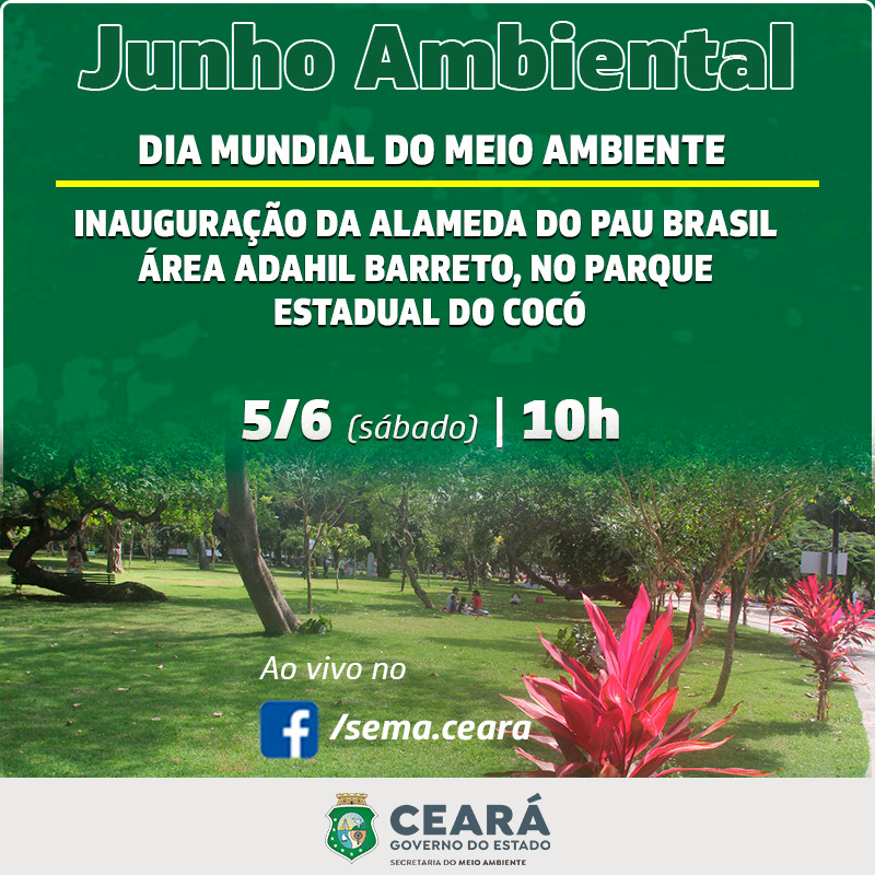 Sema inaugura Alameda Pau Brasil no Espaço Adahil Barreto, do Parque do Cocó