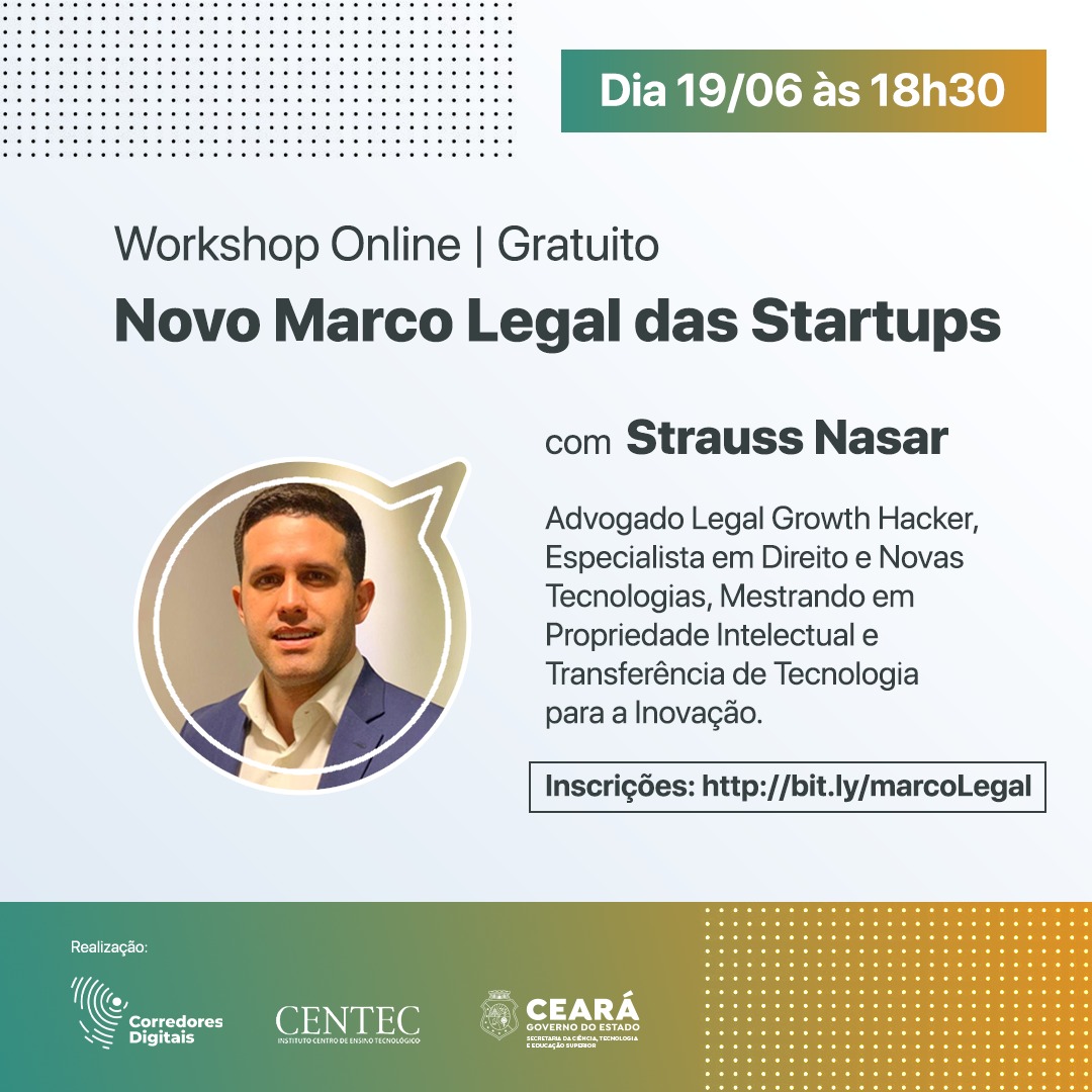 Corredores Digitais debate “Novo Marco Legal das Startups” em evento online e gratuito