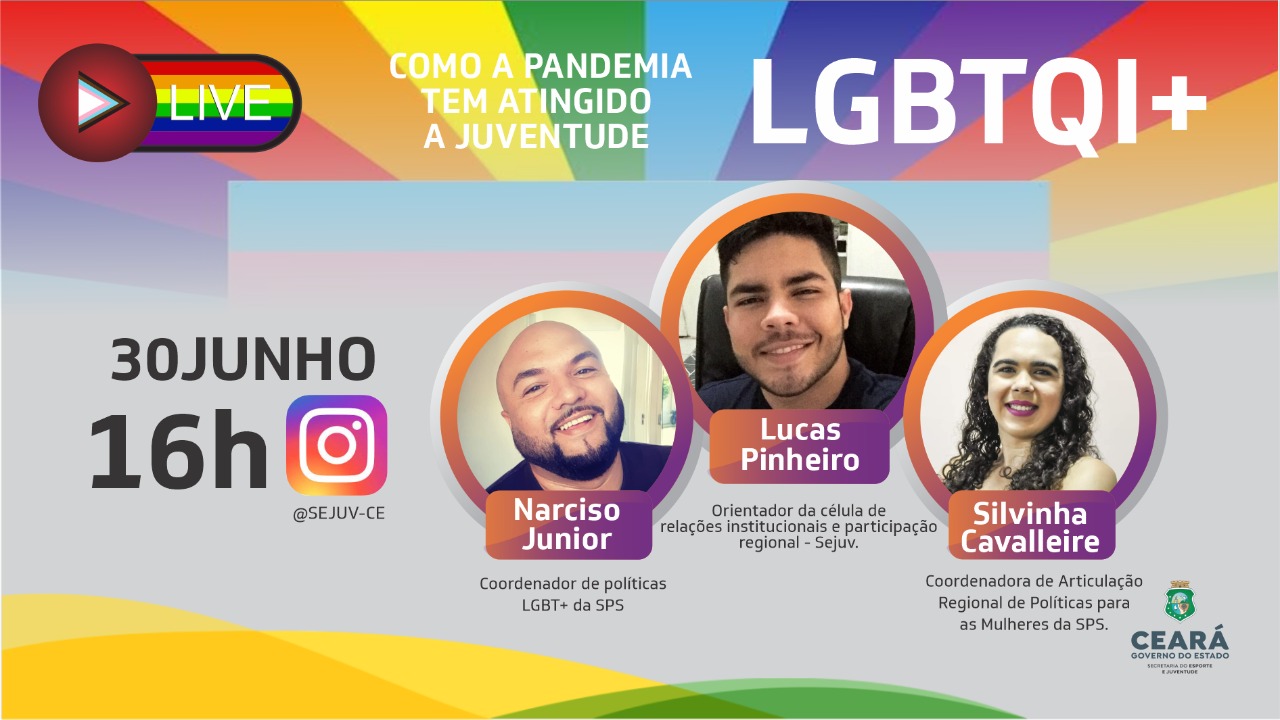 Sejuv realiza live em alusão ao Dia Internacional do Orgulho LGBTQIA+