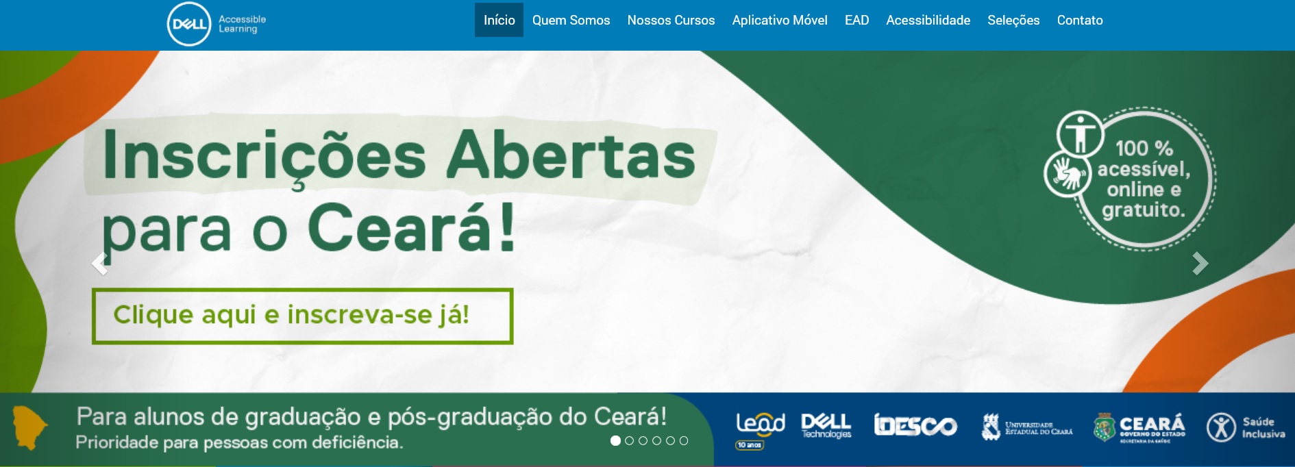 Uece, Sesa, Lead e Idesco oferecem cursos gratuitos para pessoas com e sem deficiência