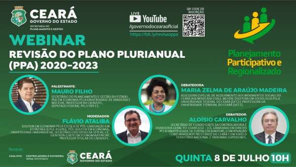 Abertas as inscrições para o webinar de revisão do PPA 2020-2023