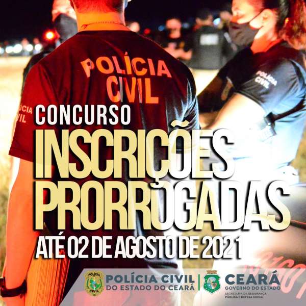 Inscrições para concurso da Polícia Civil são prorrogadas até 2 de agosto