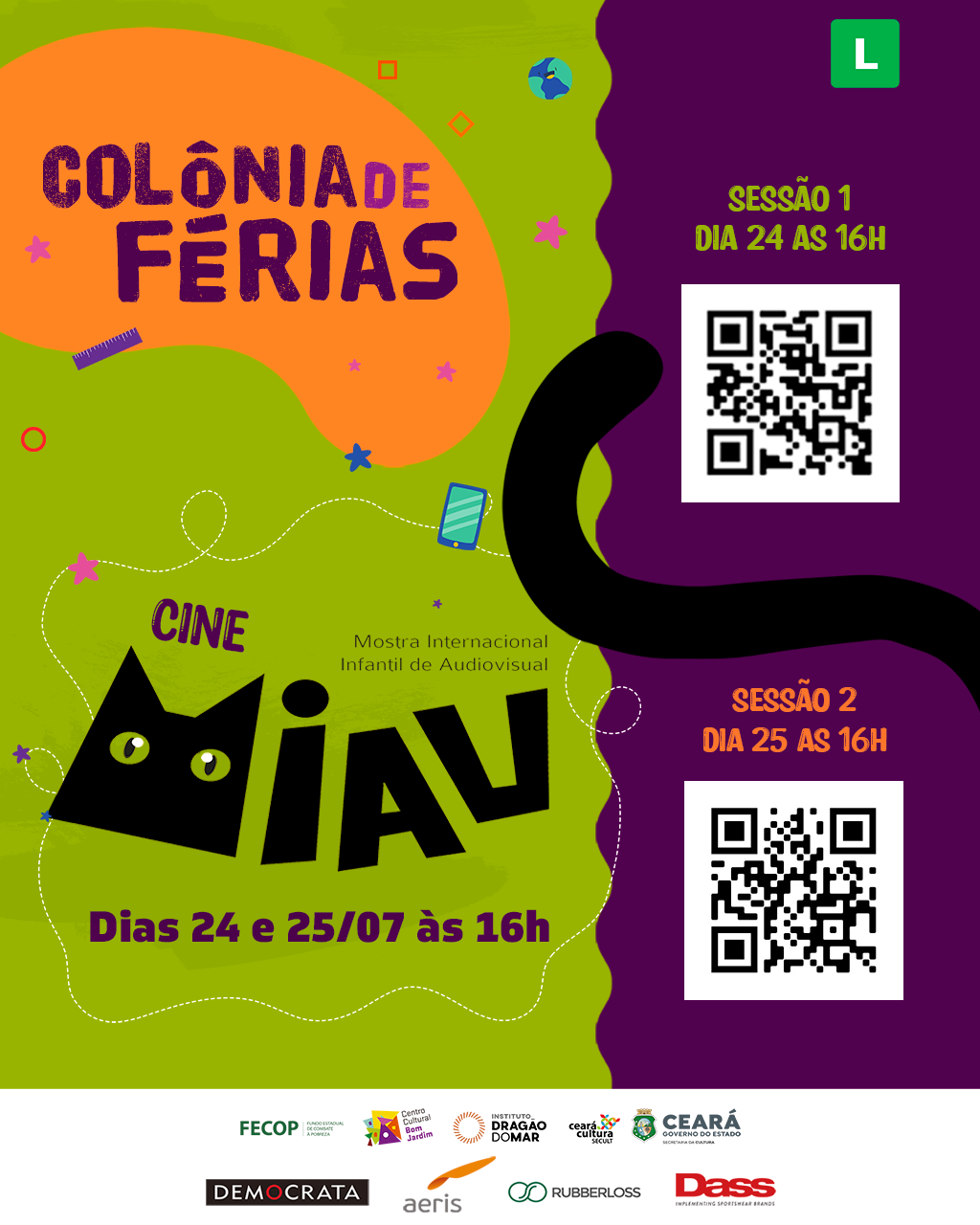 Cine MIAU e exposição virtual entre os destaques da programação do Centro Cultural Bom Jardim