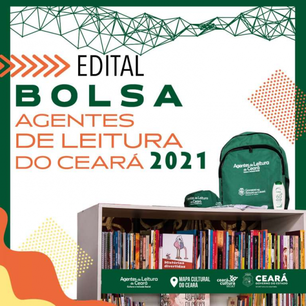 Secult abre inscrições para os editais Bolsas Agentes de Leitura do Ceará 2021 e Formadores do Programa Agentes de Leitura 2021