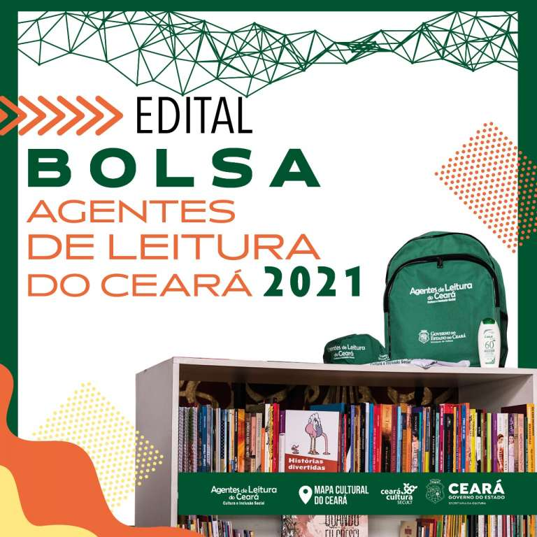 Secult abre inscrições para os editais Bolsas Agentes de Leitura do Ceará 2021 e Formadores do Programa Agentes de Leitura 2021