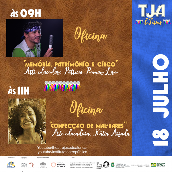 “TJA de Férias”: Canal no Youtube recebe Mestre Palhaço Pimenta e oficinas com arte-educadores