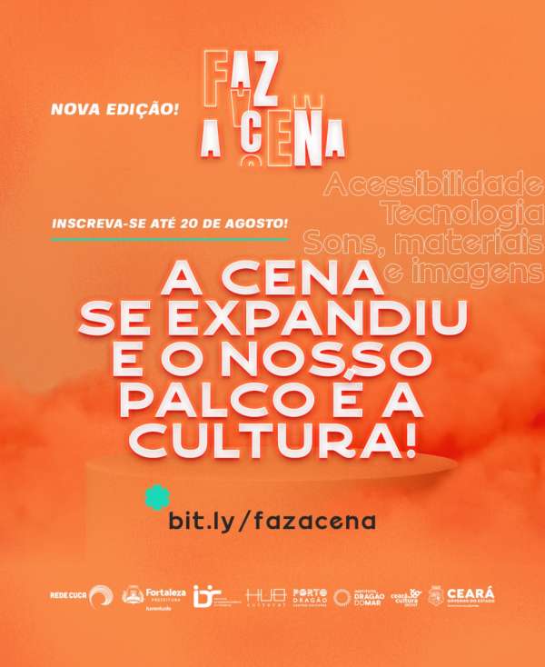 Hub Cultural do Ceará segue com inscrições abertas para jornada de formação on-line nas áreas técnicas, acessibilidade e tecnologias da cultura até 20/8