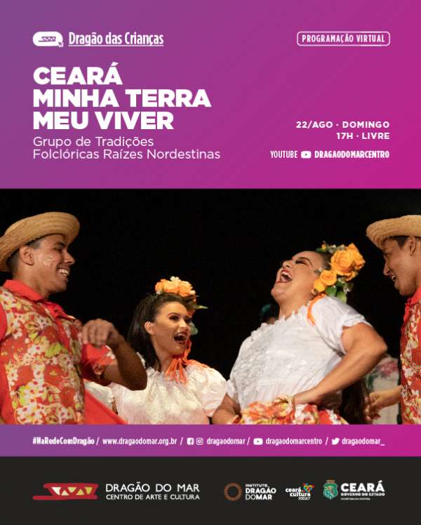 Dragão das Crianças celebra Dia do Folclore com exibição de espetáculo cênico no domingo (22)