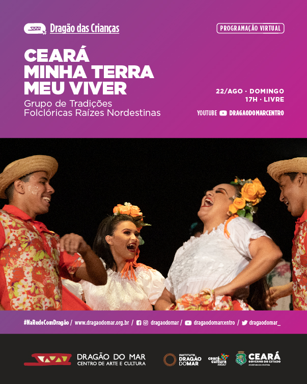 Dragão das Crianças celebra Dia do Folclore com exibição de espetáculo cênico no domingo (22)