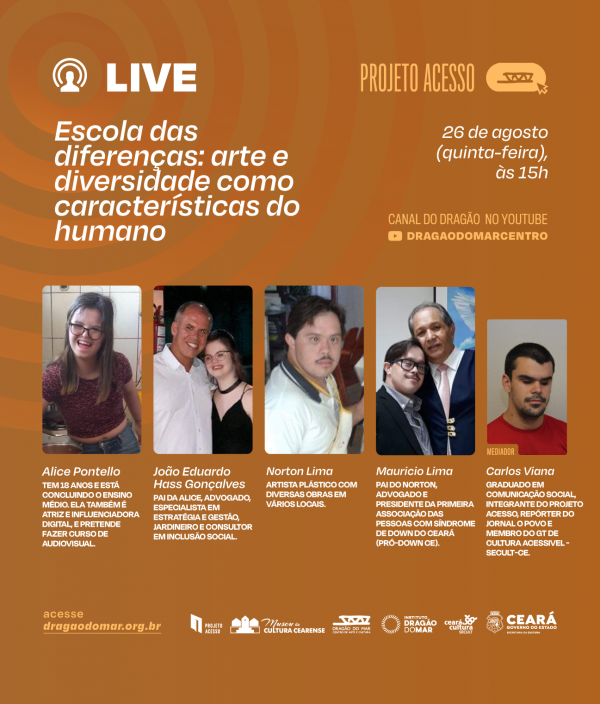 Museu da Cultura Cearense debate deficiência intelectual e múltipla em live nesta quinta-feira (26)