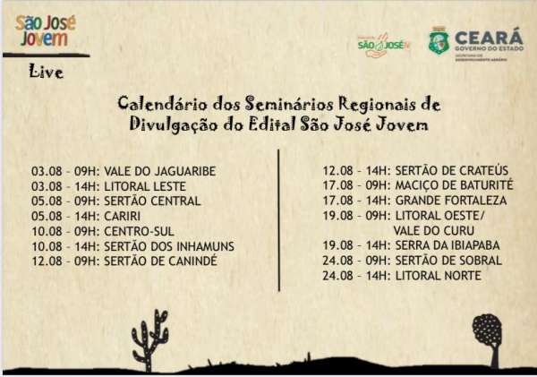 Seminários regionais divulgam Edital do Projeto São José Jovem