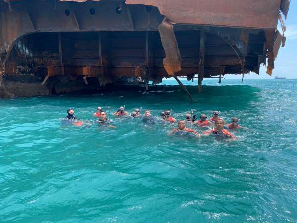 Alunos do Curso de Mergulho Autônomo participam de instrução de mergulho livre