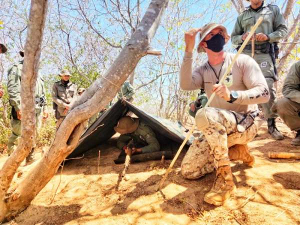 Alunos do Curso de Operações Táticas Rurais passam por treinamento de sobrevivência