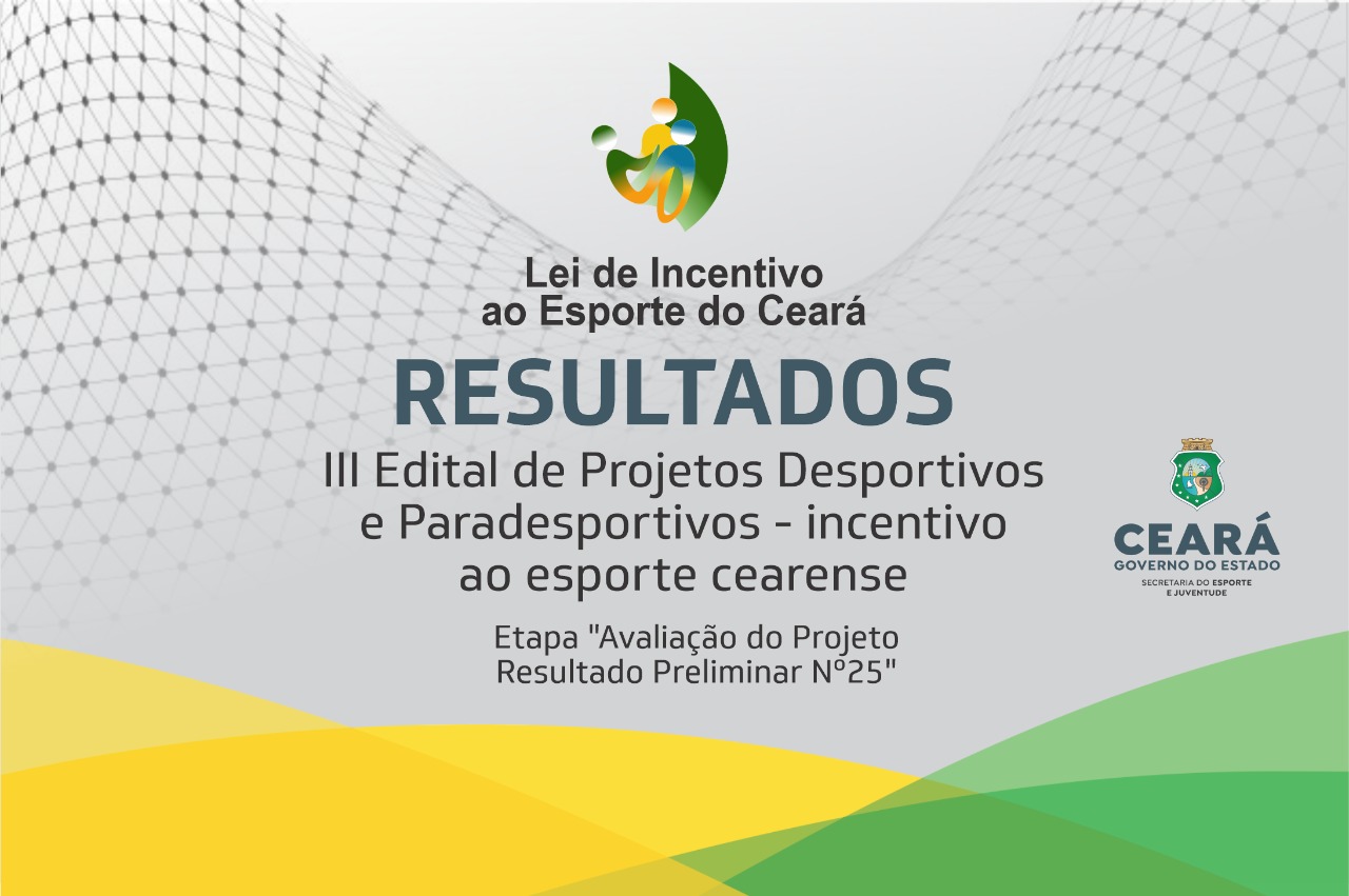 Sejuv divulga resultado preliminar dos projetos da Lei de Incentivo ao Esporte