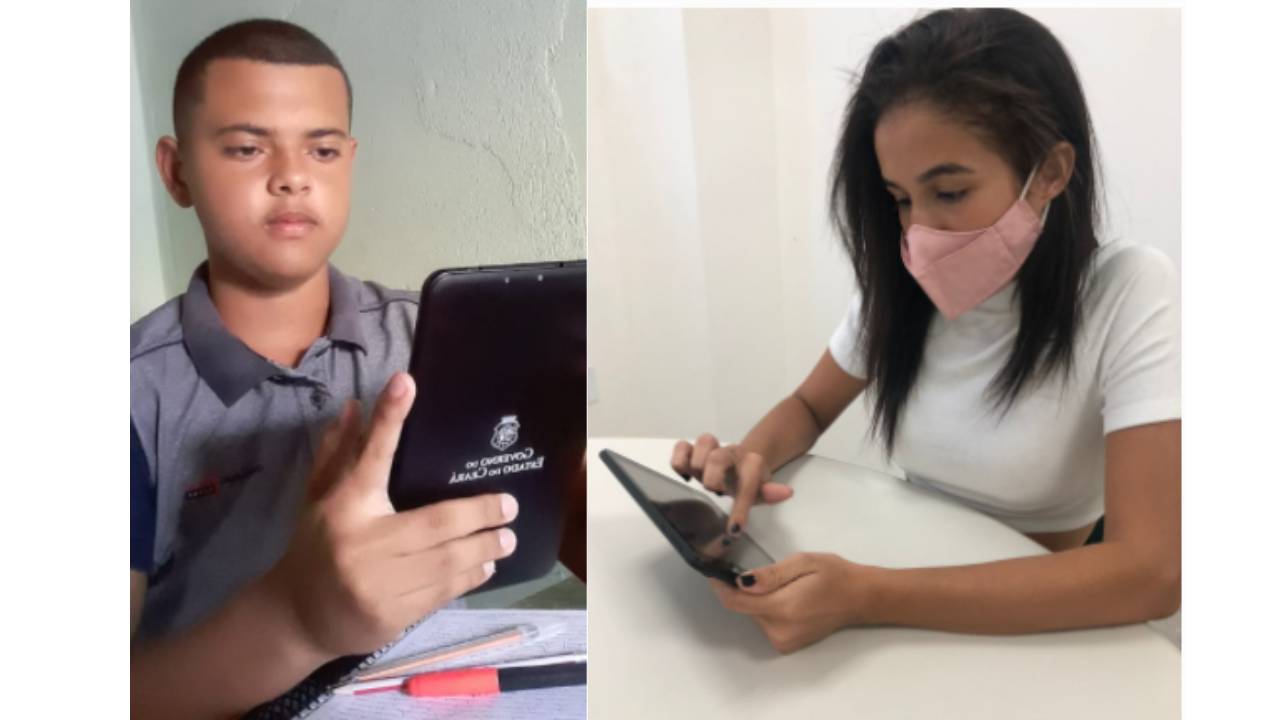 Alunos da 2ª série do Ensino Médio recebem tablets distribuídos pelo Governo do Ceará