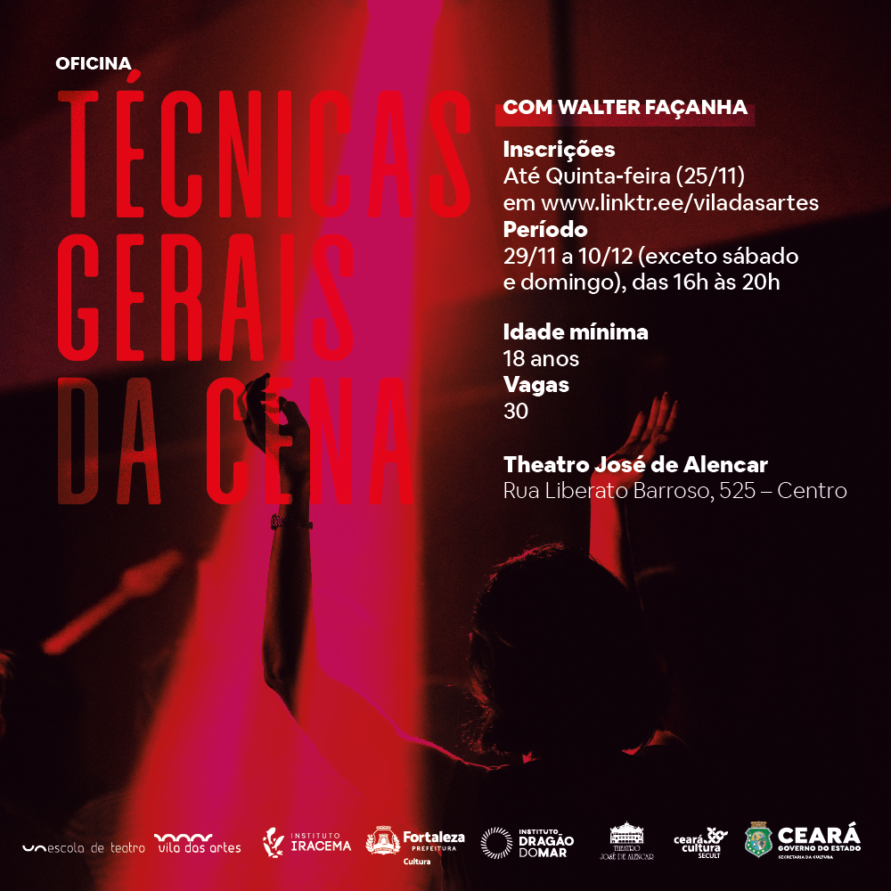 Vila das Artes lança oficina formativa em parceria com o Theatro José de Alencar