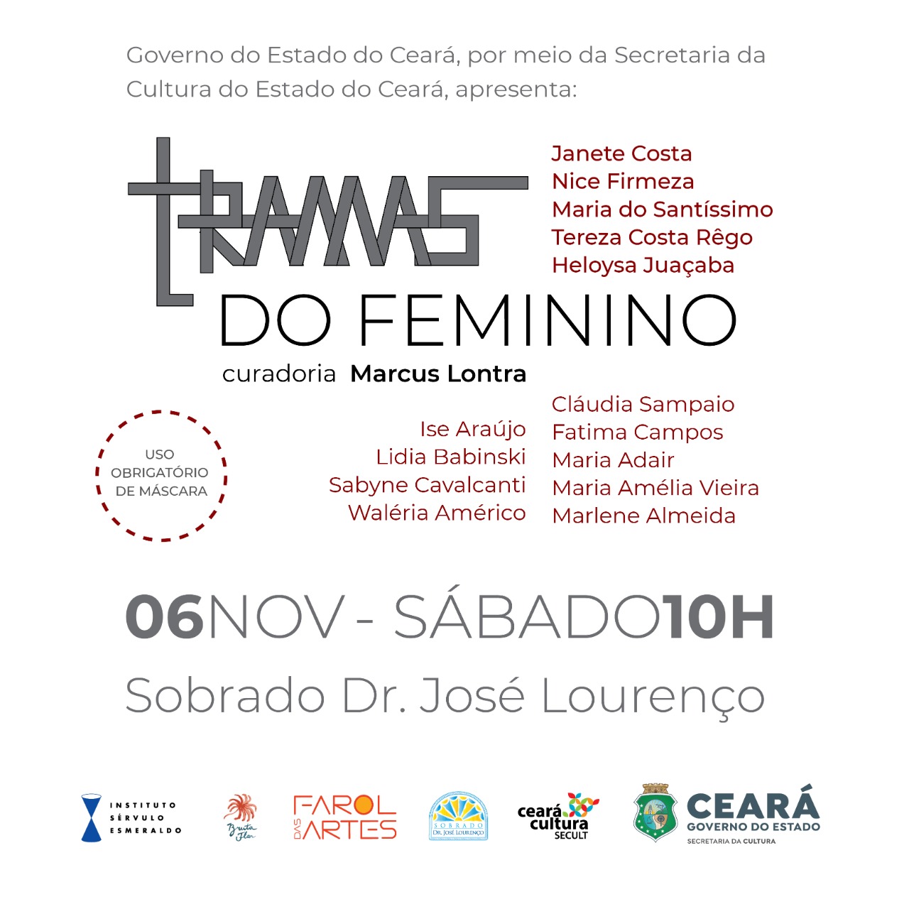 Sobrado Dr. José Lourenço lança exposição “Tramas do Feminino” neste sábado (6)