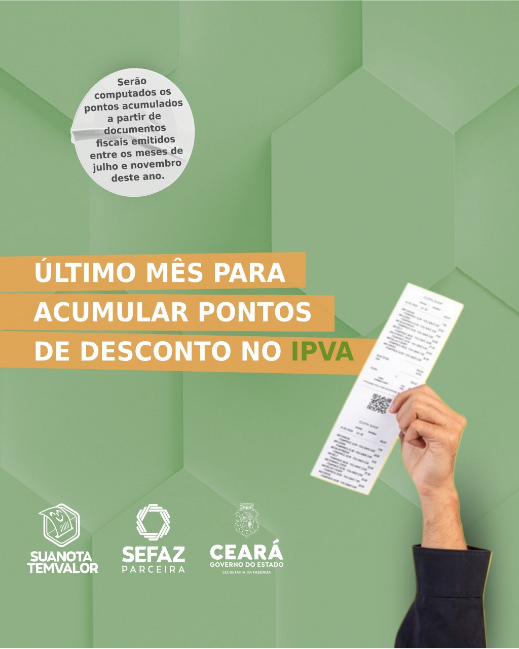Sua Nota tem Valor: último mês para acumular pontos de desconto no IPVA 2022
