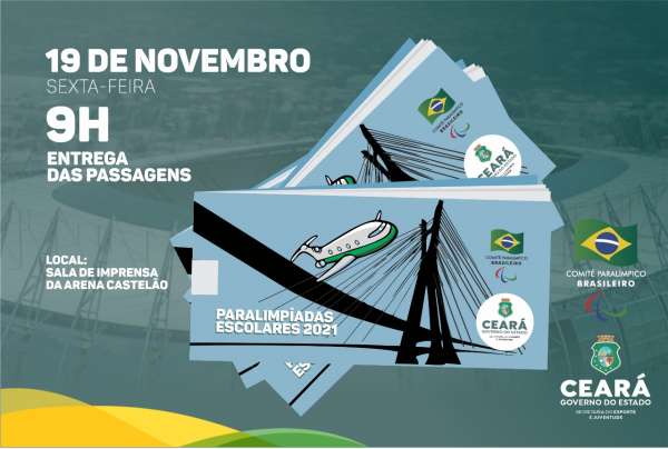 Sejuv realiza entrega de passagens para delegação cearense que irá participar das Paralimpíadas Escolares 2021