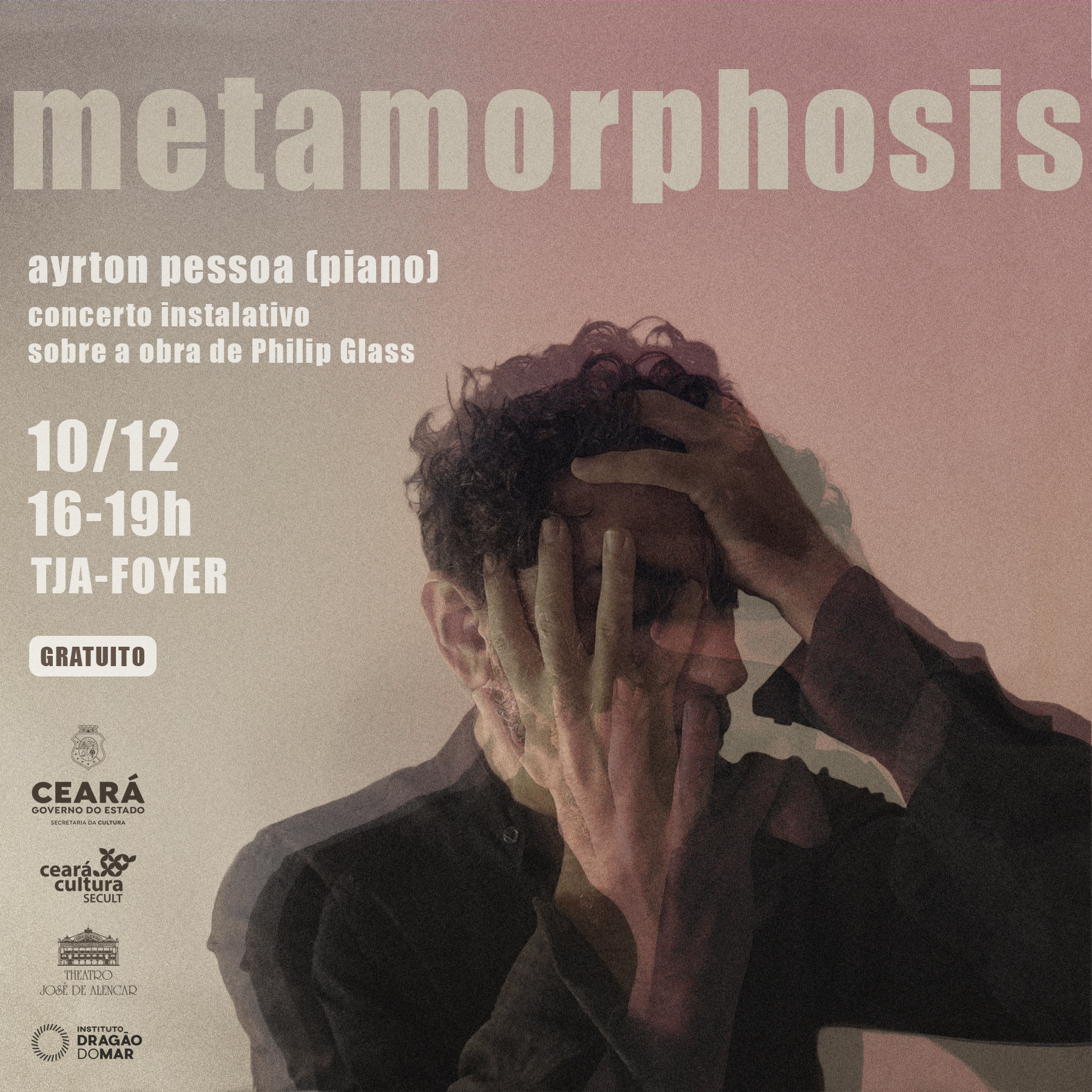 Metamorphosis: Músico Ayrton Pessoa apresenta concerto instalativo no Foyer do Theatro José de Alencar