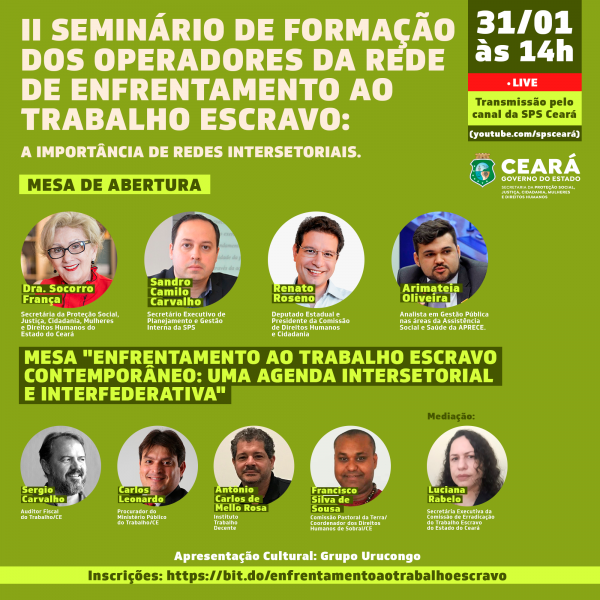 SPS promove o II Seminário sobre Enfrentamento ao Trabalho Escravo