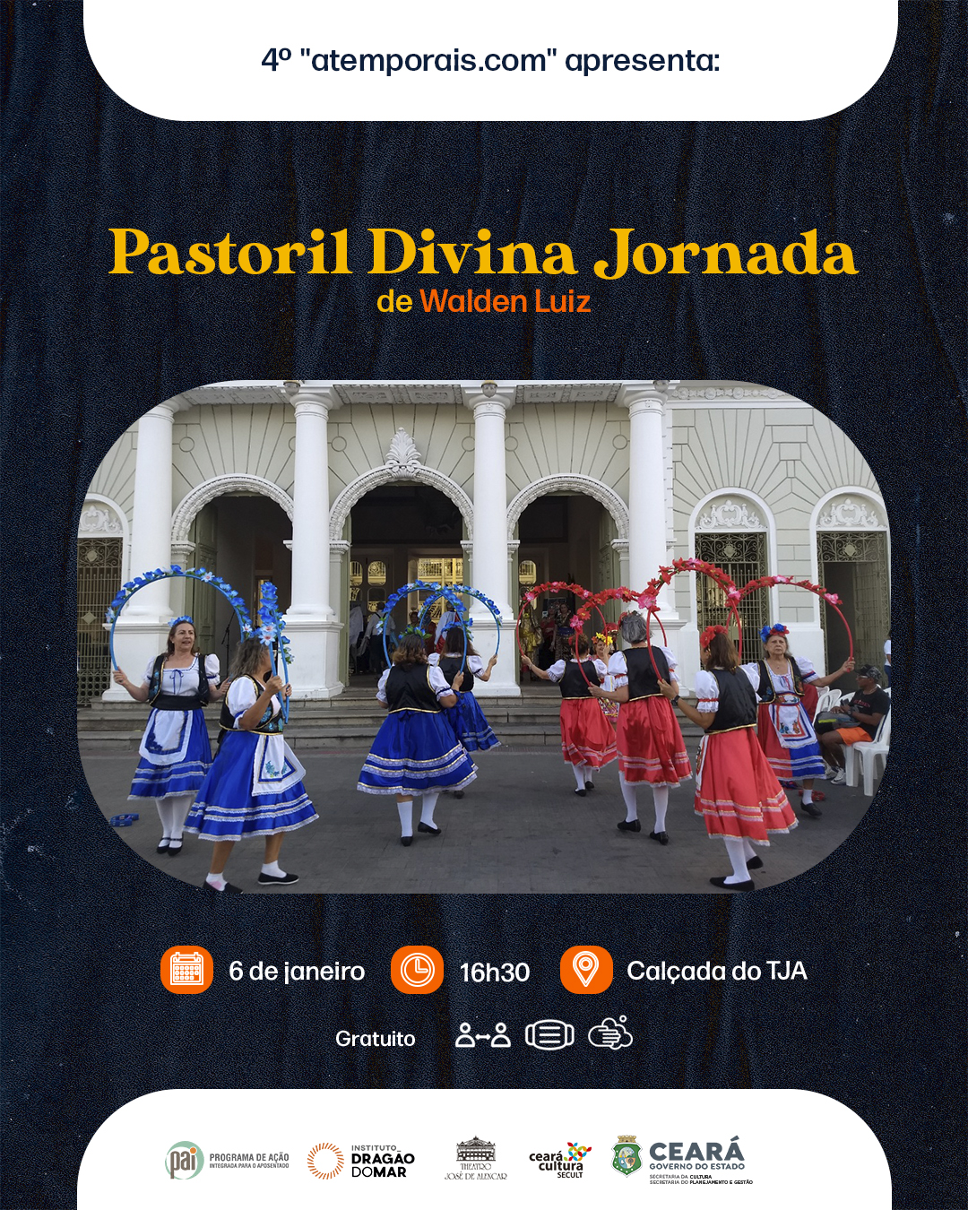 “atemporais.com”: Quarta edição do programa encerra ciclo natalino na calçada do Theatro José de Alencar