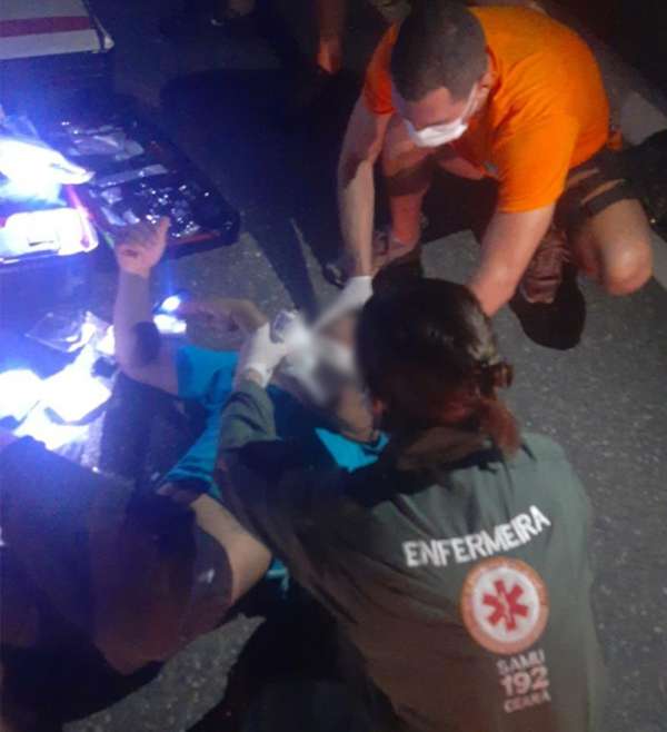 Equipe da Ciopaer realiza primeiro atendimento a homem vítima de acidente em Crateús
