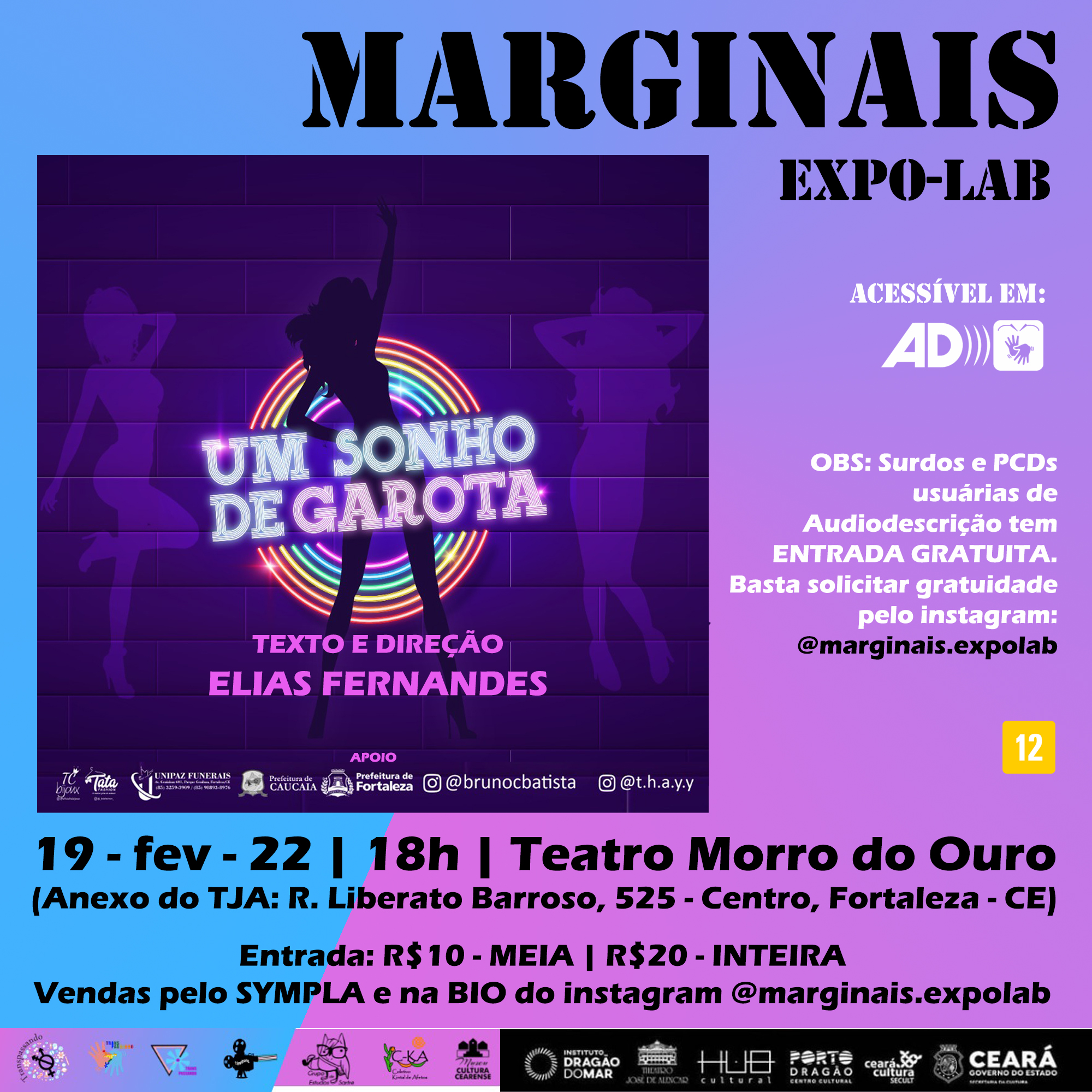 “Um Sonho de Garota”: Comédia teatral é destaque em única apresentação neste sábado (19), no Teatro Morro do Ouro