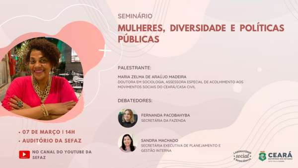 Sefaz Ceará realiza palestra sobre políticas públicas para mulheres na segunda-feira (7)