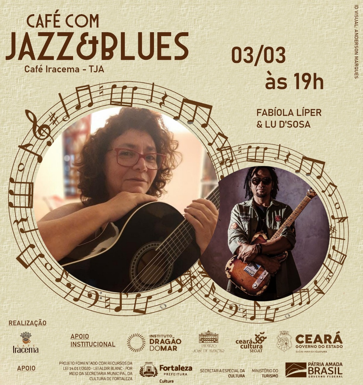 Terceira e última edição do projeto “Café com Jazz&Blues” recebe Fabíola Líper e Lu D’Sosa