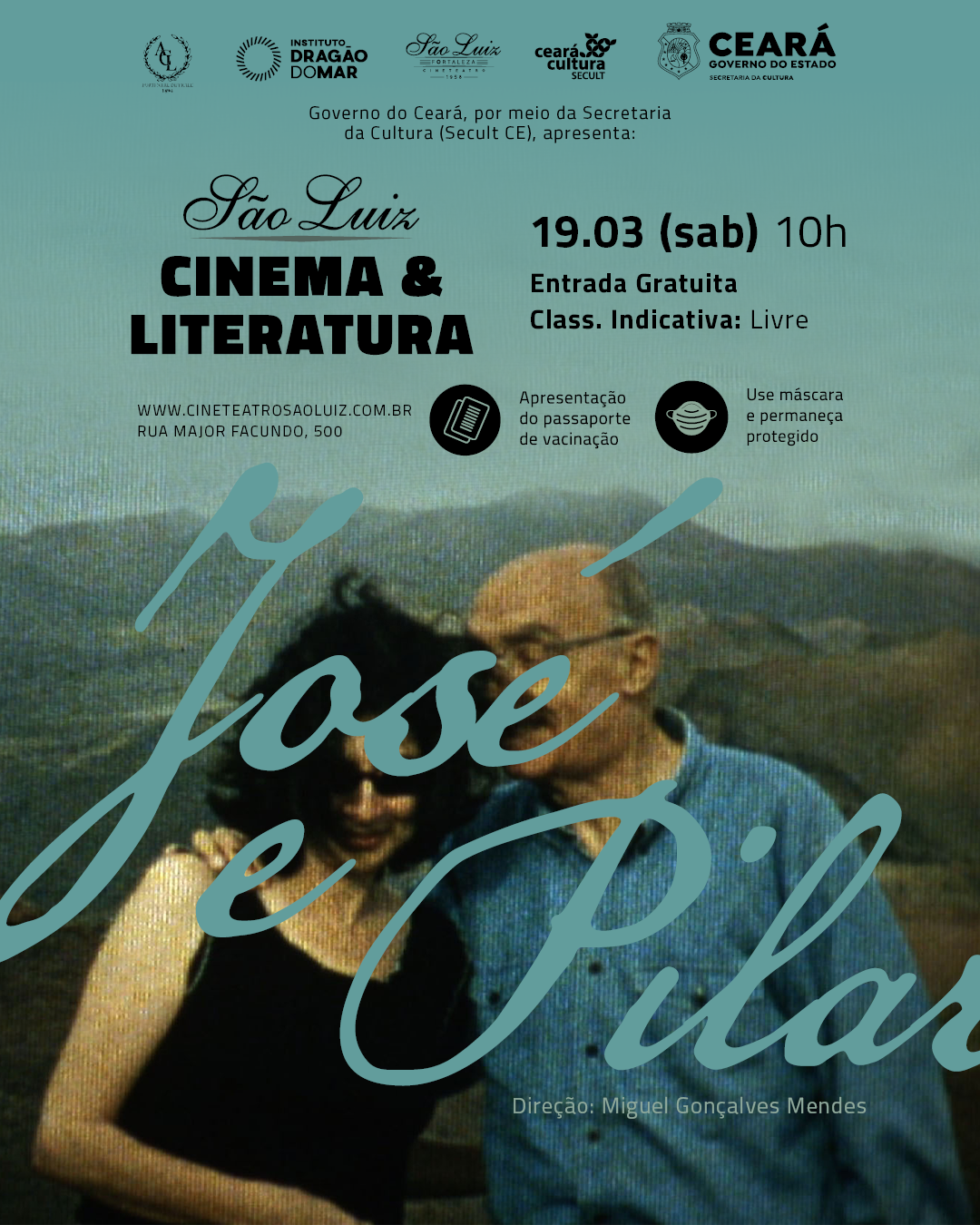 Homenagem a José Saramago inaugura parceria entre Instituto Dragão do Mar, Academia Cearense de Letras e Cineteatro São Luiz
