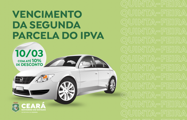 IPVA 2022: 2ª  vence nesta quinta-feira (10)