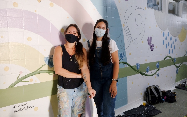 Para humanizar ambiente, Centro Cirúrgico do Hias recebe doação de pintura de artistas visuais
