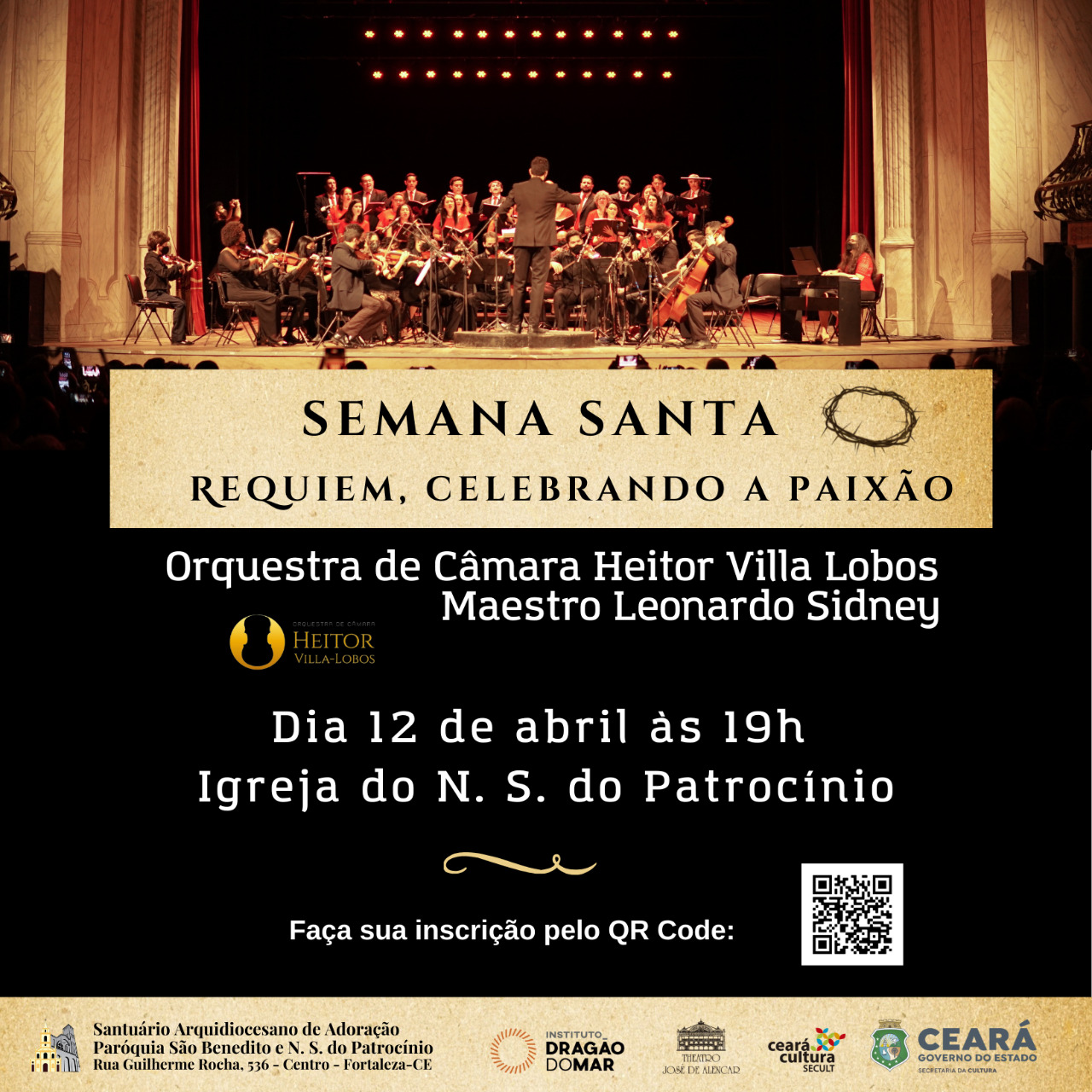 Orquestra de Câmara Heitor Villa-Lobos apresenta “Concerto – Requiem, Celebrando a Paixão”