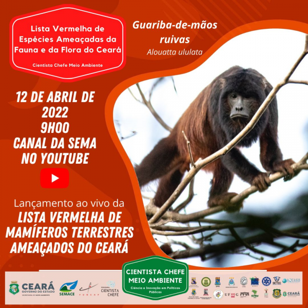Sema realiza lançamento da Lista Vermelha da Fauna do Ceará