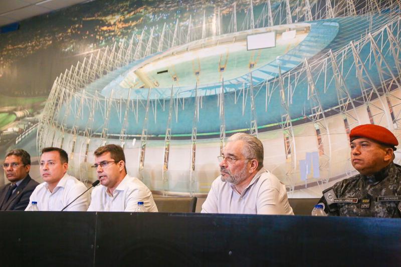 Sejuv e SSPDS realizam reunião com MPCE e FCF para tratar sobre incidente durante o jogo entre Ceará e Cuiabá