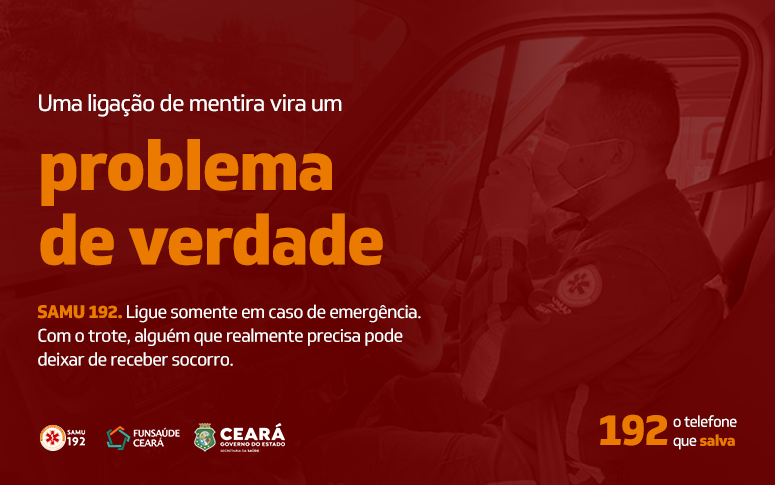 Prática criminosa, trotes para Samu 192 Ceará caem 43% em cinco anos