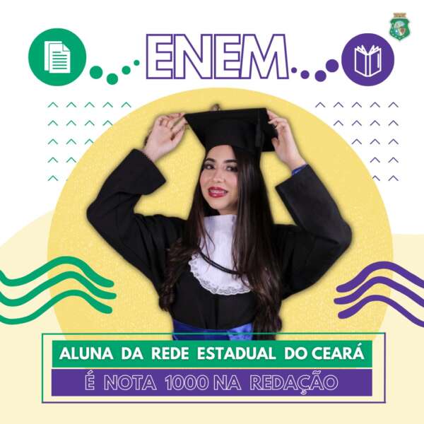 Estudante da EEEP de São Benedito consegue nota 1.000 na Redação do Enem 2022