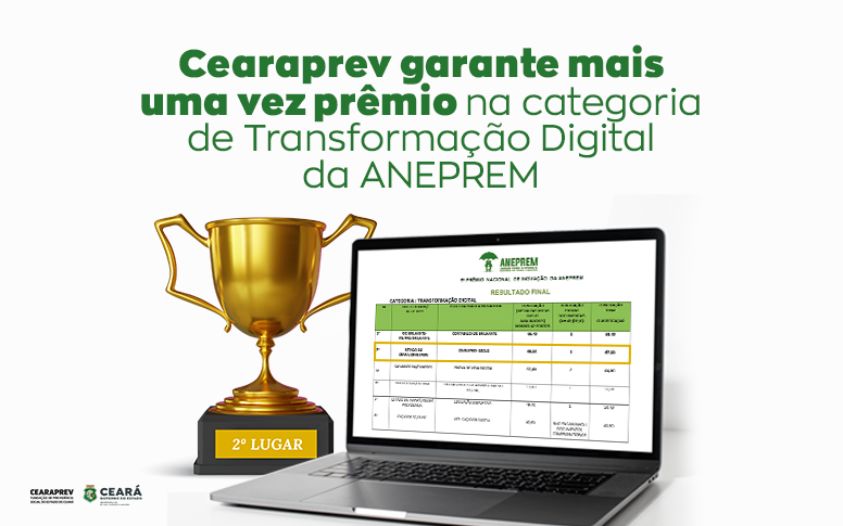 Cearaprev é premiado, pelo 2º ano seguido, em categoria de inovação previdenciária da Aneprem