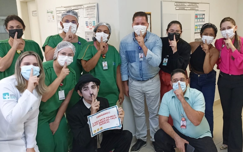 “Hospital com ruído, saúde em perigo!”: HRSC usa recursos lúdicos e educação em saúde para evitar barulho no período noturno